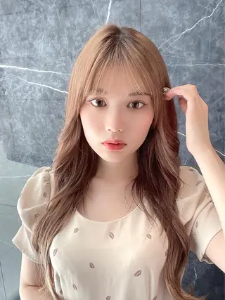 ロング カラー 顔周り特化/韓国ヘア /レイヤー/吉野幸大のヘアスタイル