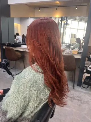 ロング 赤み消しカラー✳️ 井上明日翔💫のヘアスタイル