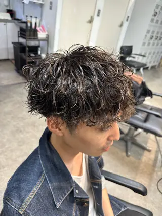 パーマ メンズ fifth men's原宿所属・fifth/原宿/ シャドウパーマ/カズのヘアスタイル