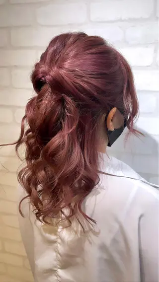 ミディアム カラー ヘアアレンジ ANDIAMO SAKAE  楓のヘアスタイル