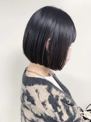 ミディアム morio from london所属・松岡彩華 ボブ /グレージュのヘアスタイル