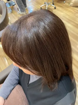 ミディアム カラー HONOKA 縮毛矯正/艶カラーのヘアスタイル