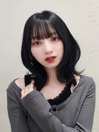 ミディアム カラー 【縮毛矯正/髪質改善 カラー】yumiのヘアスタイル