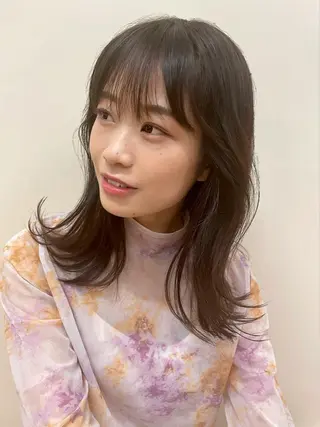 セミロング カラー/レイヤー/ 髪質改善/PAAQのヘアスタイル