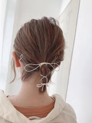 ミディアム ヘアアレンジ fio マナミのヘアスタイル