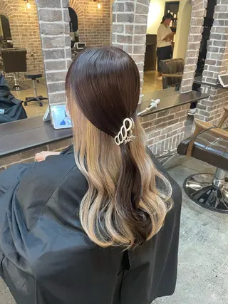 ロング カラー ACROあべの店所属・艶カラー/インナー /グラデ/大西小百合のヘアスタイル