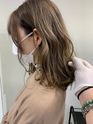 ミディアム カラー 大人かわいい💍🤍 ボブ/ショートボブのヘアスタイル