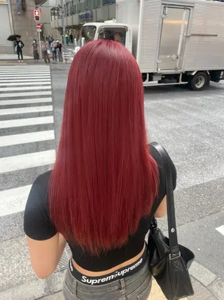 ロング ハイトーン/デザイン カラー/複雑履歴葉月のヘアスタイル