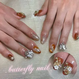 ネイル 蝶々ネイル サロンのネイルデザイン