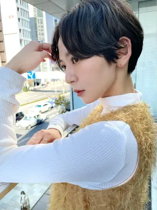 ショート 結べるレイヤーボブ くびれLady表参道のヘアスタイル