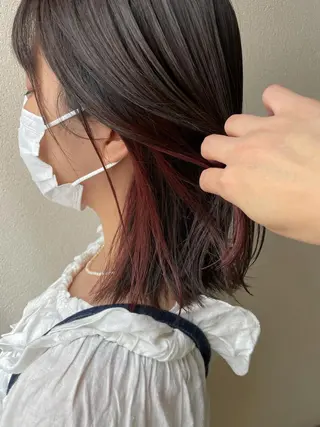 ミディアム カラー 沢田 瞳のヘアスタイル