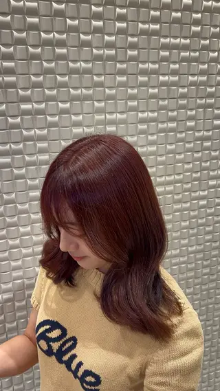 ミディアム カラー 艶カラー/ よしみ🥣のヘアスタイル