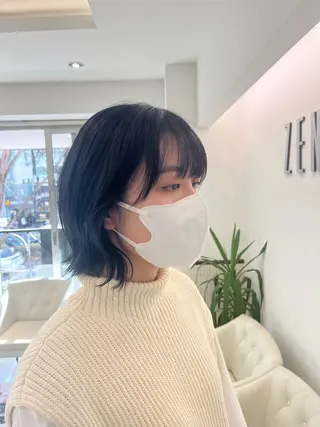 ショート コテ巻き風パーマ 藤澤　知彌のヘアスタイル