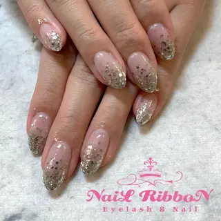 ネイル ネイルリボン 受付スタッフのネイルデザイン