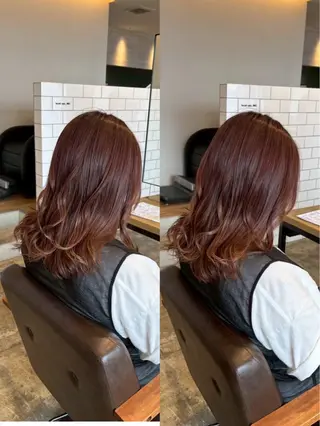 セミロング カラー RINNO🌷艶髪/ 透明感&艶カラーのヘアスタイル