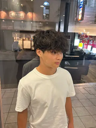 ショート パーマ メンズ MEN'S HAIR PERCUT柏店所属・西村 旭陽のヘアスタイル