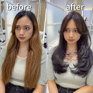ロング 顔周り/透明感カラー /韓国ヘア/TAKUのヘアスタイル