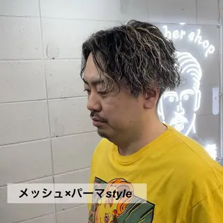 ショート メンズ 天王寺/メンズパーマ /フェード/河本かほのヘアスタイル