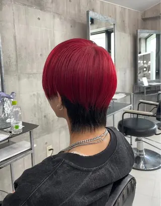 ショート カラー ヘアアレンジ メンズ のん🎀ハイトーン/ レイヤーカット🐳のヘアスタイル