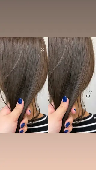 セミロング カラー Ops hair 大橋駅前店所属・カラーモデル♡縮毛矯 正モデル募集/コハルのヘアスタイル
