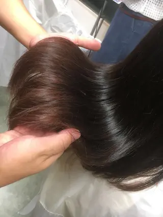 ロング カラー 榎園 由美のヘアスタイル