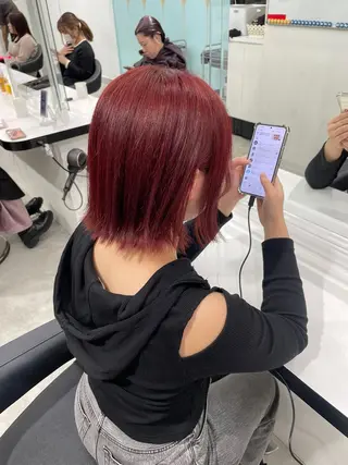 ロング カラー エフェクトブリーチ／ レイヤーカット／翔のヘアスタイル