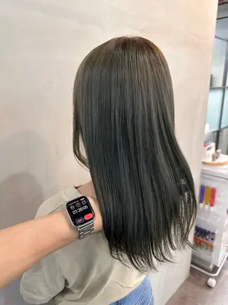 セミロング カラー ヘアアレンジ cecil hair 難波店所属・髪質改善透明感カラー /SHOGO☀️のヘアスタイル