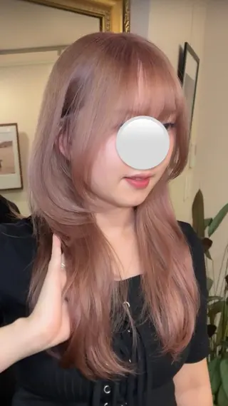 ロング カラー ✂︎✂︎MOMO池袋 EMANON③🩵のヘアスタイル