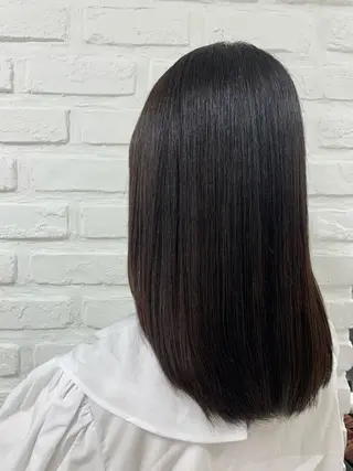 ロング パーマ 【センターパート/ マッシュ】ryokaのヘアスタイル