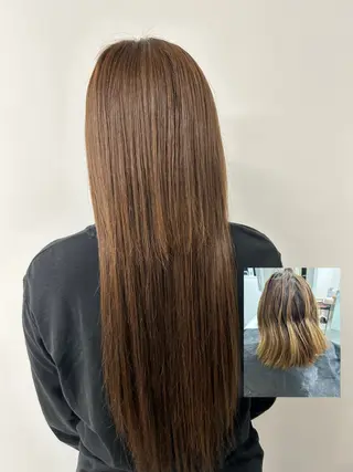 ロング カラー 下妻 カラーエクステ難波のヘアスタイル