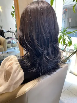 ミディアム カラー 安永 涼のヘアスタイル