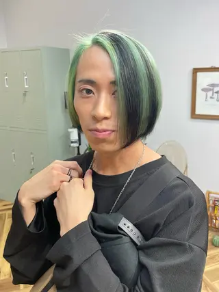 ショート カラー メンズ lani hair salon所属・SHOTO ハイトー ン/デザインカラーのヘアスタイル