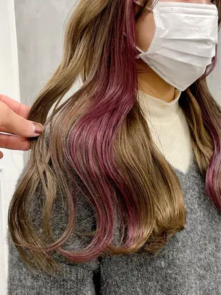 ミディアム カラー ブリーチダブルカラー 【koide】のヘアスタイル