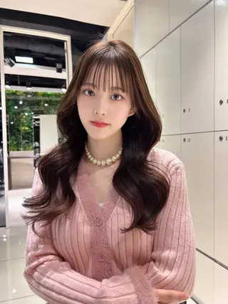 ロング カラー Rinka🌷🩶 艶カラー🫧まつパのヘアスタイル