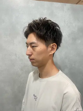ショート メンズ フリーランスシェアサロンルレイル所属・心斎橋/メンズ /ルレイル/地形真希のヘアスタイル