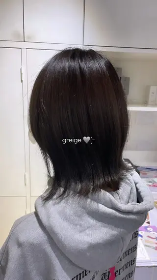 ミディアム カラー おくにし はなのヘアスタイル
