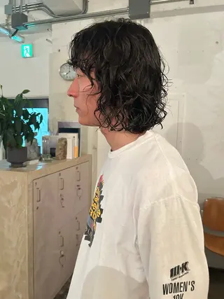 パーマ メンズ 原 瑞希のヘアスタイル