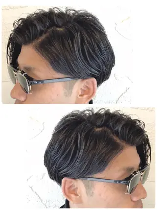 ショート パーマ メンズ 嶋佐 昌大 シマサマオのヘアスタイル