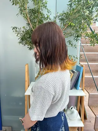 ミディアム VISION   aoyama所属・かがやしづ ⭐️ハイトーンのヘアスタイル