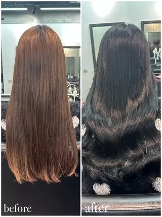 ロング 🫧シールエクステ/ 艶カラー🫧アサミ️のヘアスタイル