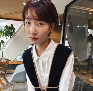 ショート ショート/ボブ/ パーマ/柏原良亮のヘアスタイル