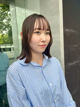 ミディアム カラー 井手 素子のヘアスタイル