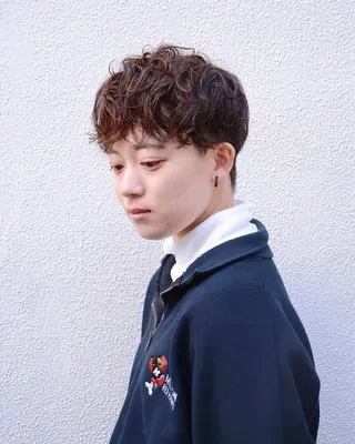 ショート パーマ すみとも るなのヘアスタイル