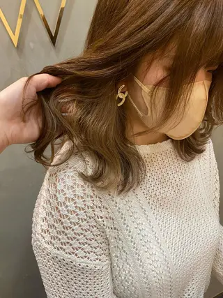 ミディアム カラー 韓国×髪質改善カラー 💎hinaのヘアスタイル