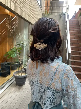 ミディアム ヘアアレンジ 【ヘアセット/美眉】 吉川玲のヘアスタイル