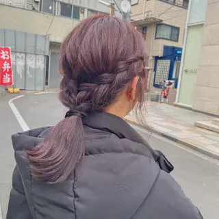 セミロング パーマ ヘアアレンジ メンズ 🍀髪質改善 ケアカラーrootsのヘアスタイル