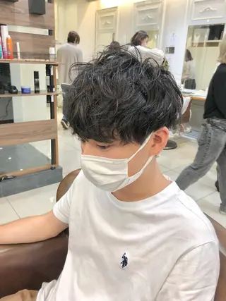 ショート パーマ メンズ ショートボブ💗 ヤマネシオリのヘアスタイル