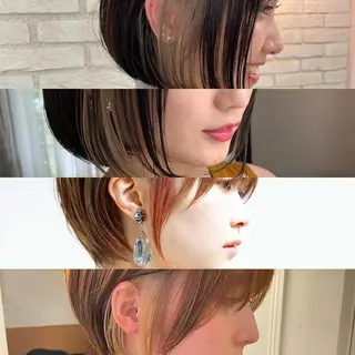 カラー 縮毛/ショート/ ボブ/レイヤー/小原のヘアスタイル