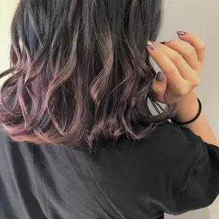 ミディアム カラー ヘアアレンジ 吉野 優子のマツエク・マツパデザイン