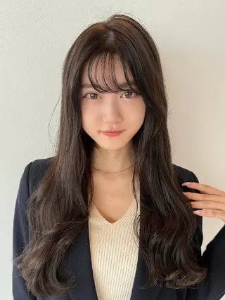 ロング カラー 吉本 敬のヘアスタイル